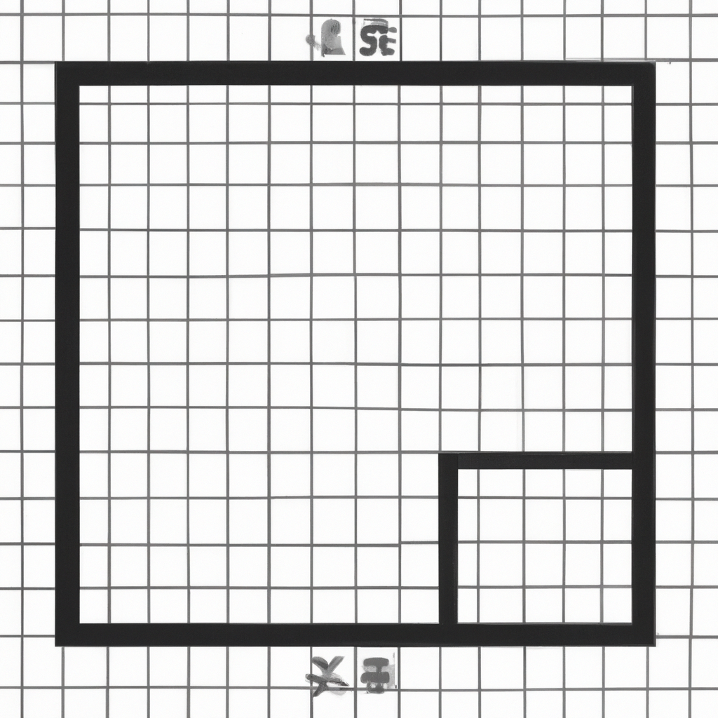 Calcula el área y el metro cuadrado de un cuadrado, estilo de arte tradicional japonés