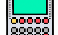 Voglio un disegno artistico di una calcolatrice in stile tradizionale giapponese, anime, giochi, pixel, 8 bit, quello che penso sia il migliore.