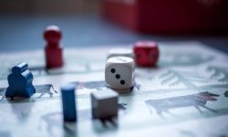 gioco da tavolo sfocato sfida aziendale